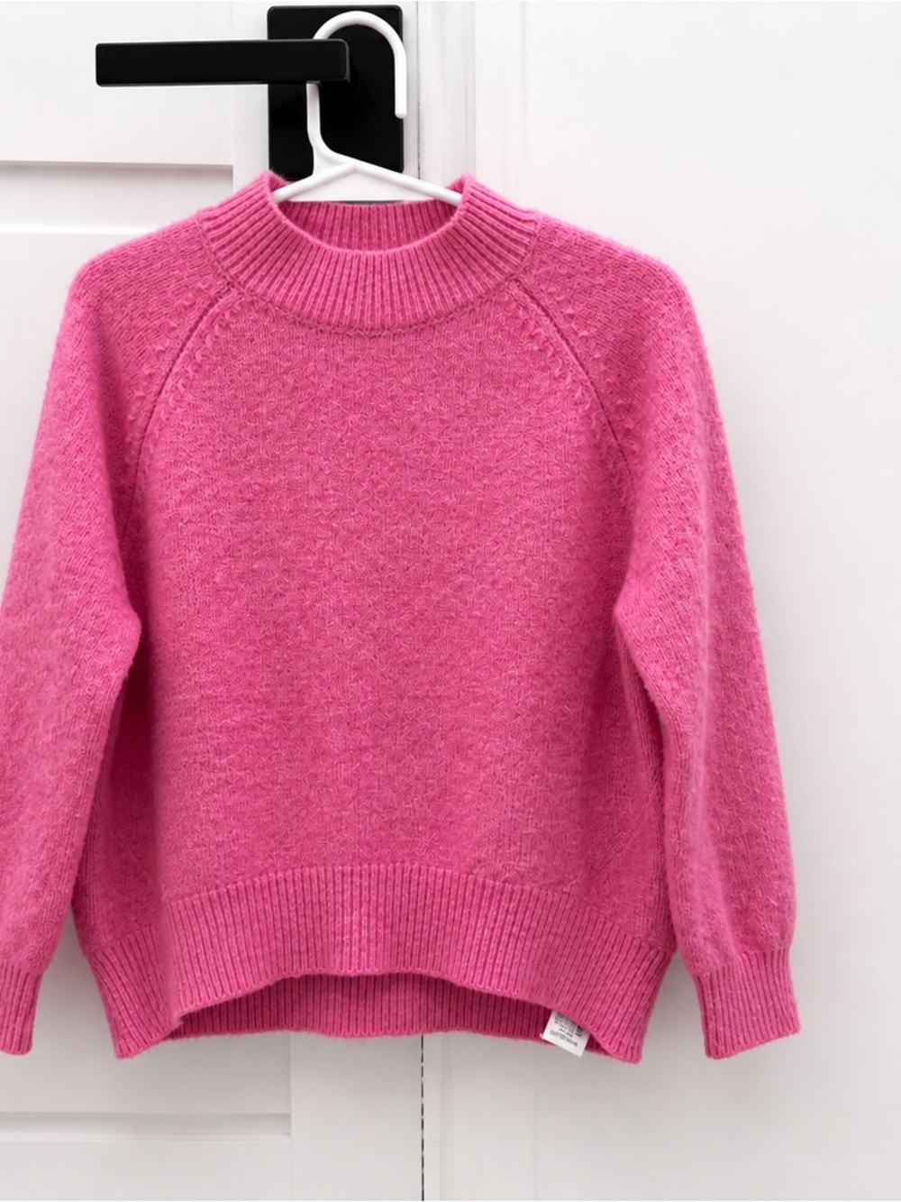 ZARA Girls Bright Pink Crewneck Sweater